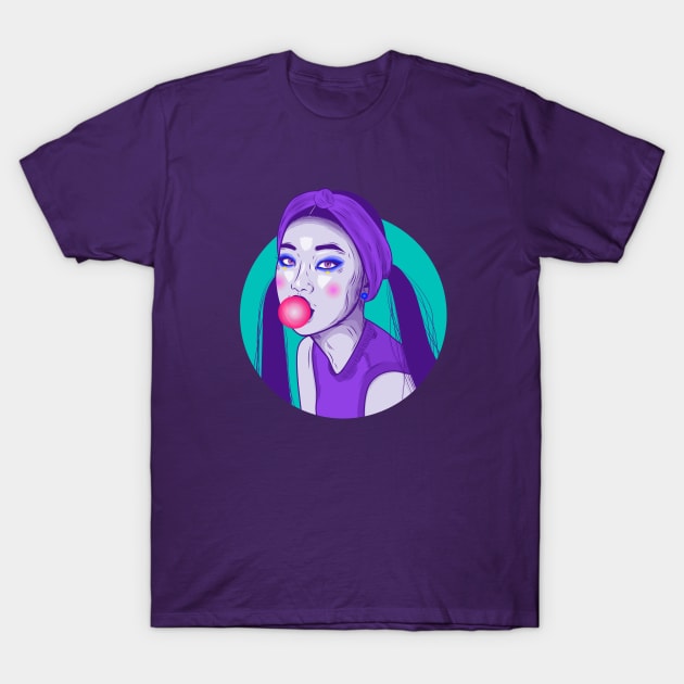 Asian Girl Art T-Shirt by Priscila Floriano